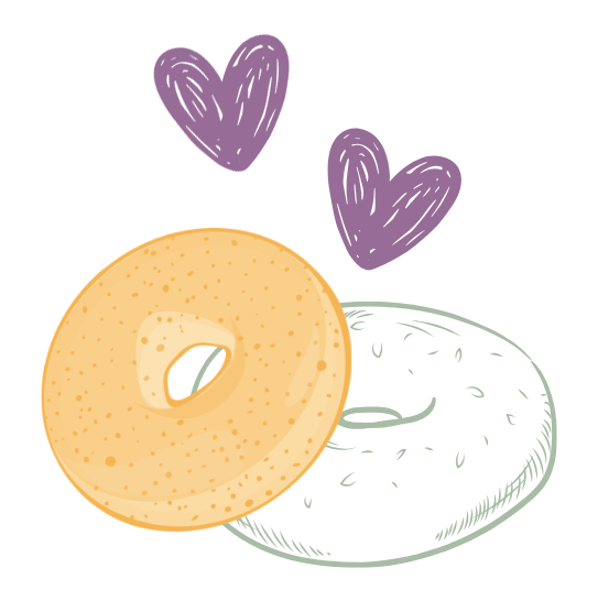 Bagels and hearts